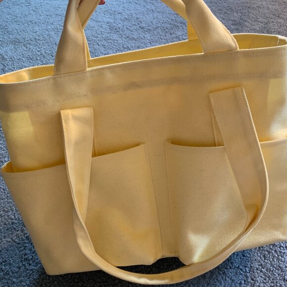 DAGNE DOVER VIDA ORGANIC COTTON TOTE IN POLLEN - SIZE SMALL - Picture 4 of 14
